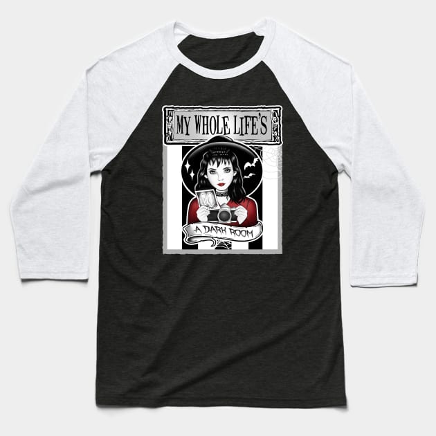 Lydia's Dark Room Baseball T-Shirt by Gothic Rose